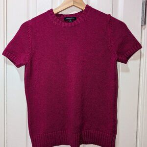Lands End Short Sleeve Pink Sweater